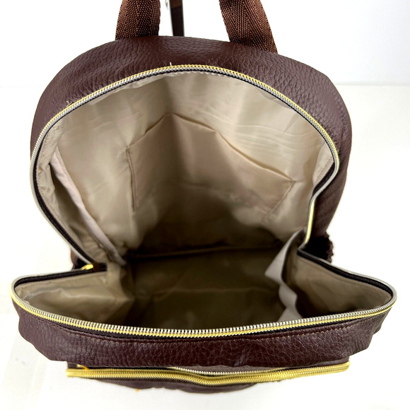 KARIA Women\'s Fashion Backpack Purse Brown Brand New High Quality Great Gift NEW main image 13